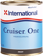 International Cruiser One, antifouling, licht koperhoudend, kleur Red, blik 5 liter