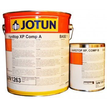 Jotun Hardtop XP, Glanz, 5 Liter, rote und gelbe Farben