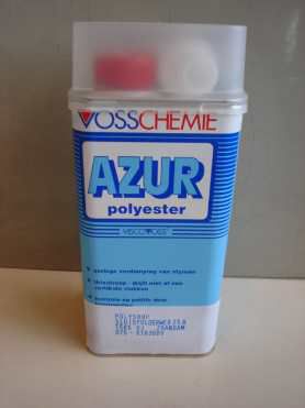 Polyesterharz Azur, 1 kg Paket incl. Härter MEKP